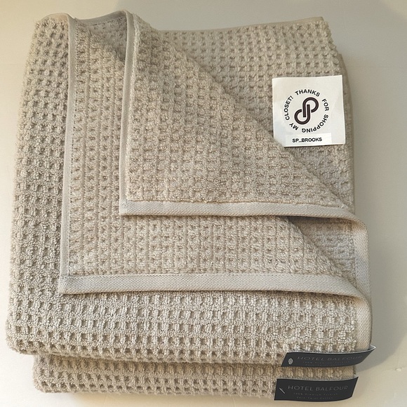 🎁Hotel Balfour Bath Towel Set - Zero Twist Cotton - Set of 8 - Taupe - Picture 3 of 9